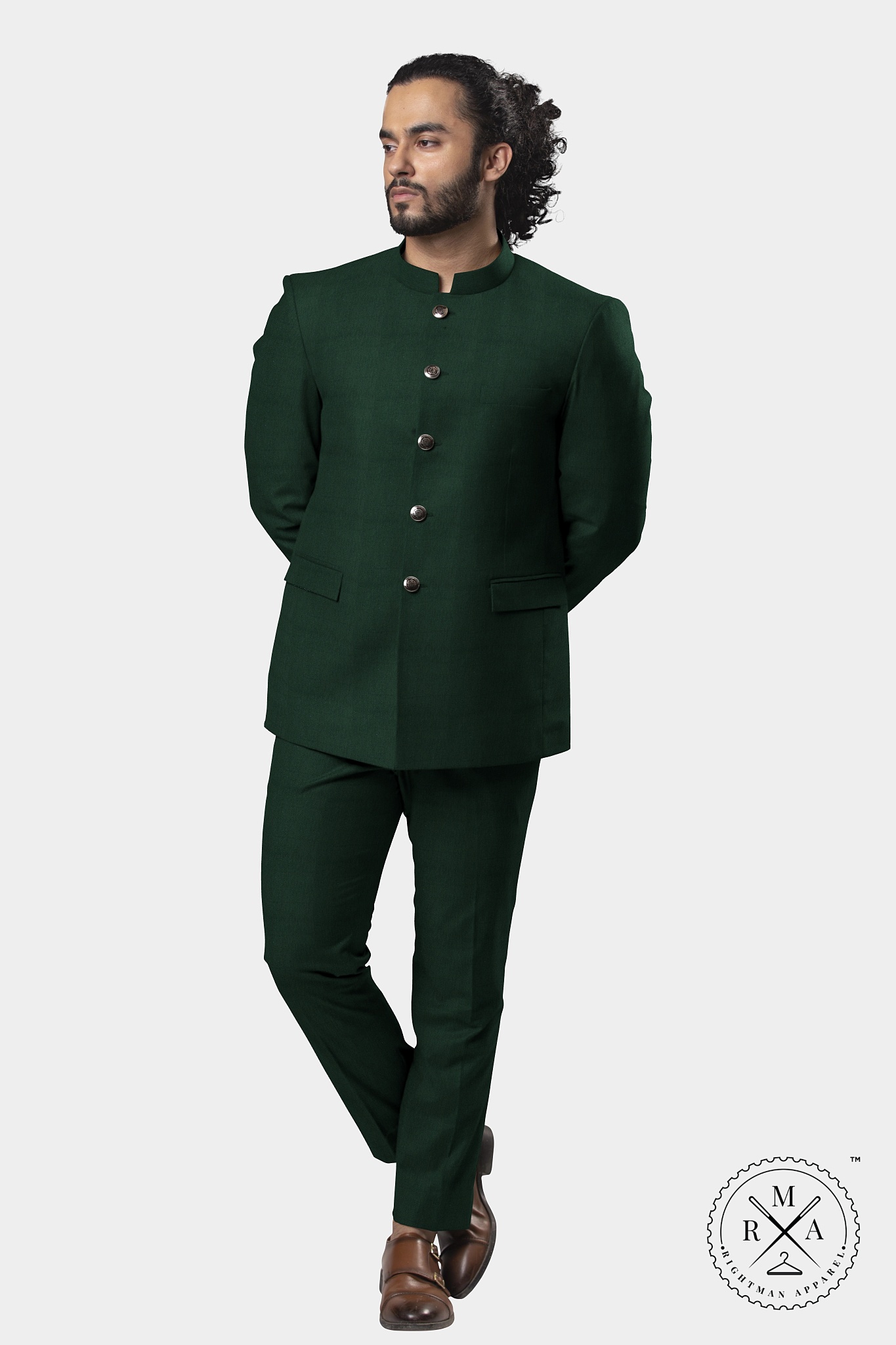 Green Jodhpuri Suit SU262